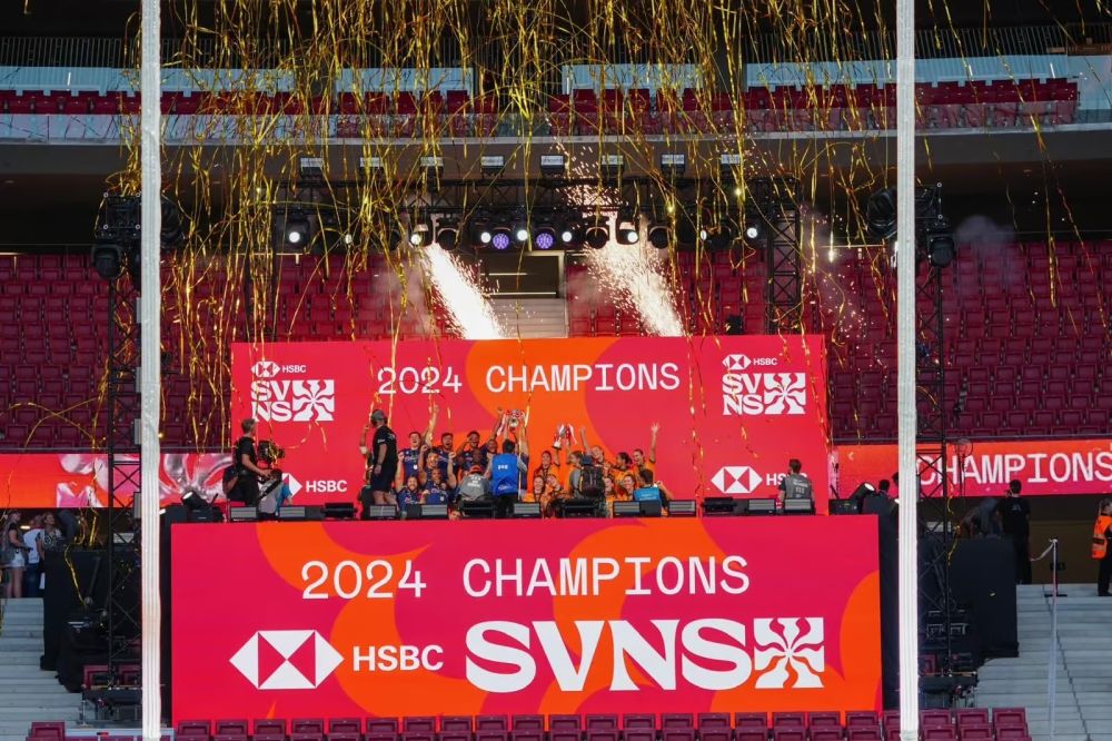 Spezialeffekte beim SVNS Rugby Finale 2024 im Cívitas Metropolitano